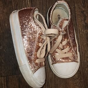 Toddler girls glitter converse size 8